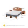 Cama Europea CIC Base Dividida 2 Plazas Excellence Plus + Respaldo + 2 Veladores New Gales