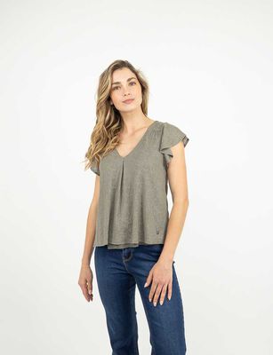 Imagen 1 del producto Blusa Manga Corta Mujer Zibel Oliva