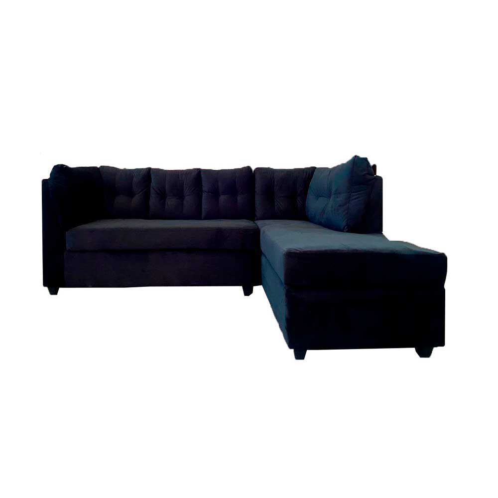 Sofá Seccional Muebles MPR New Journey 3 Negro