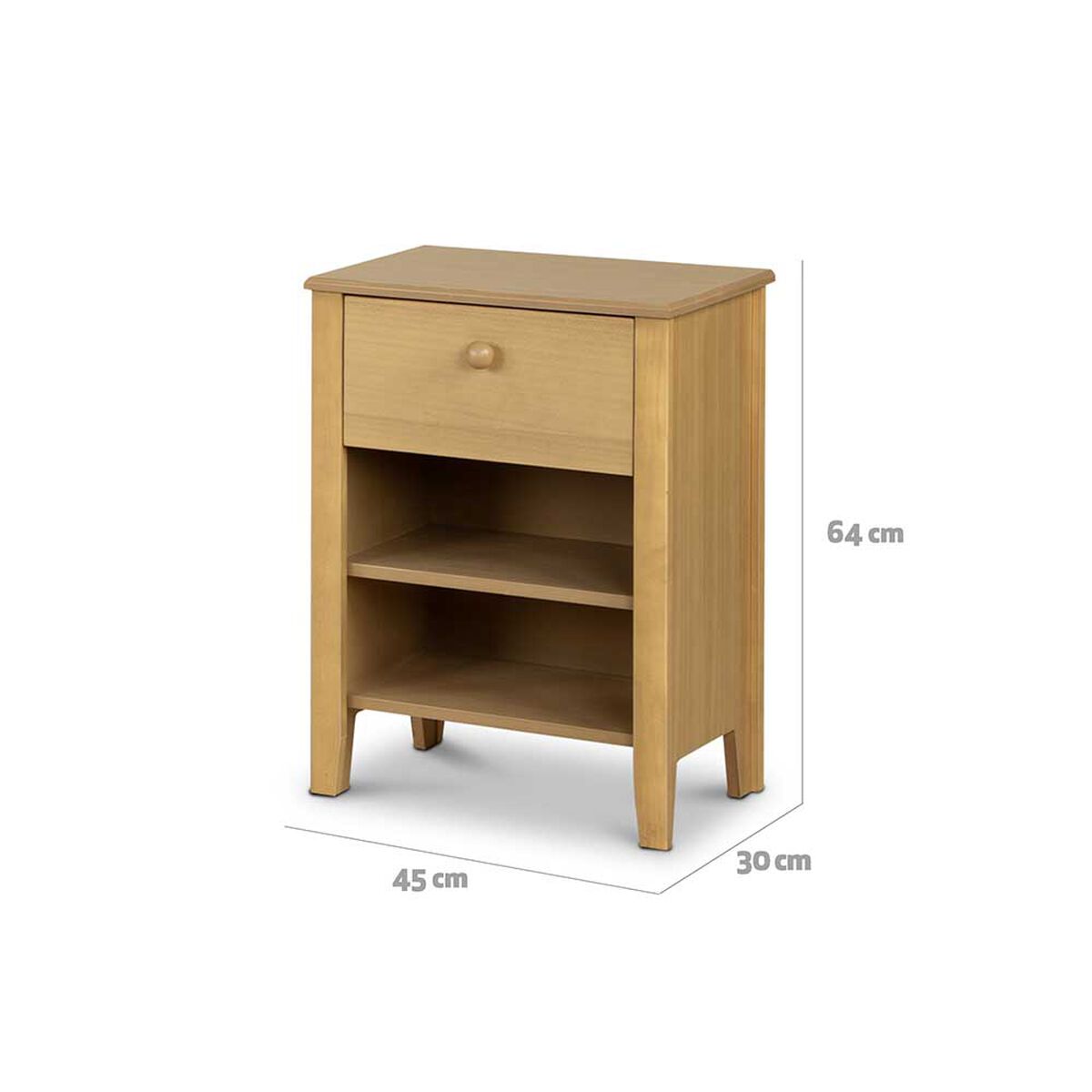 Velador CIC Torino 1 Cajón Mostaza