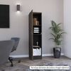Biblioteca TuHome Home Office 2 Puertas Negro Soft Co&ntilde;ac