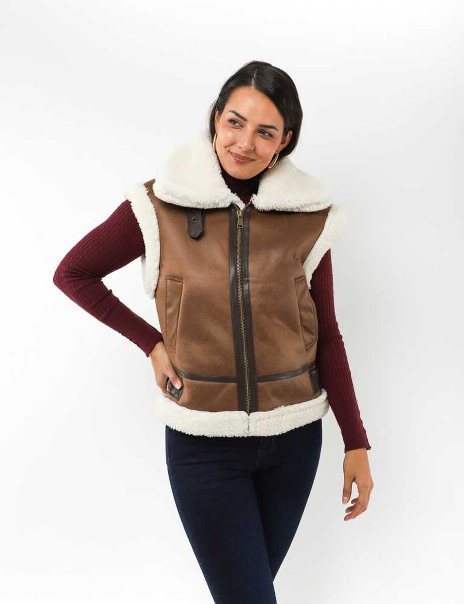 Chaqueta Aviadora Sin Mangas Mujer Zibel