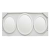 Set 3 Espejos Pl&aacute;stico Vgo para Colgar Ovalado 26 cm Blanco