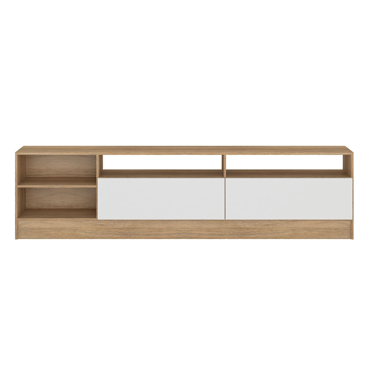 Rack TV Vekkahome Moyan 75 pulgadas Café