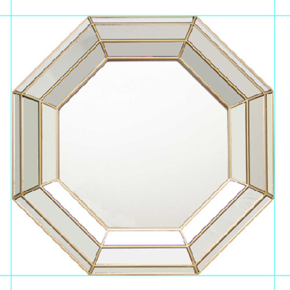 Espejo Vgo Relieve Dorado 45 x 22 cm