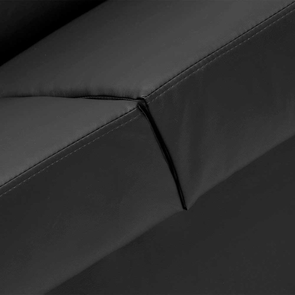 Sof&aacute; Cabsur Milan 3 Cuerpos PU Negro