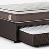 Cama Nido Rosen 1,5 Plazas New Style 6  + Respaldo Tabor Grafito