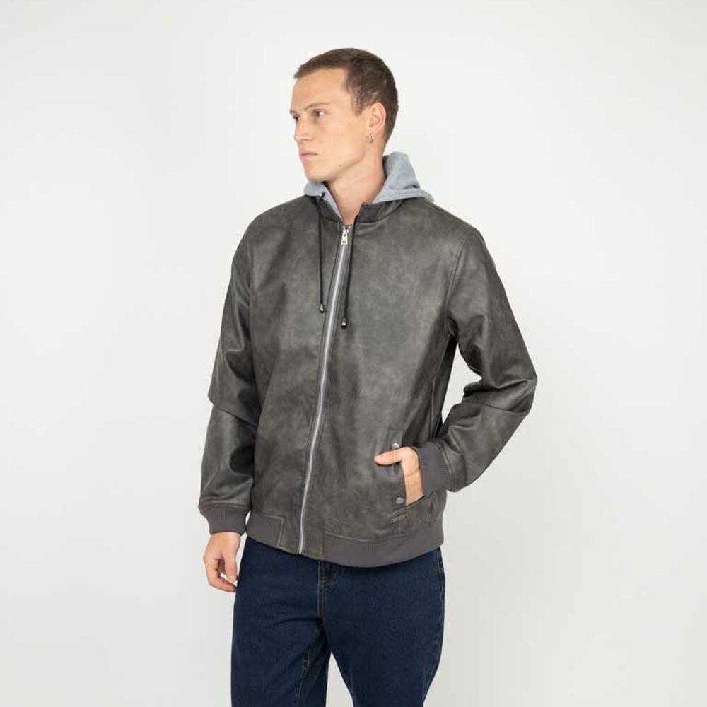 Chaqueta Efecto Cuero con Capucha Hombre Soviet