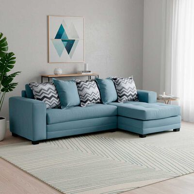 Sof&aacute; Seccional Derecho Living Factory Milan 3 Cuerpos Gris