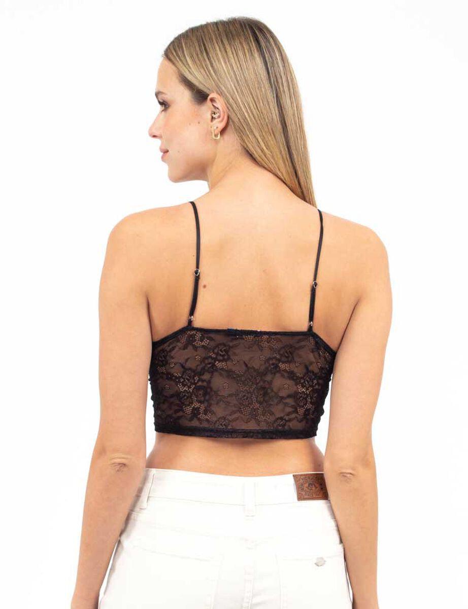 Bralette Con Encaje  Mujer Fiorucci