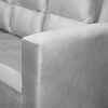 Juego de Living Diseño A&M Home Loreto Sofá 3 Cuerpos + 2 Pouf 1 Cuerpo  Gris Felpa