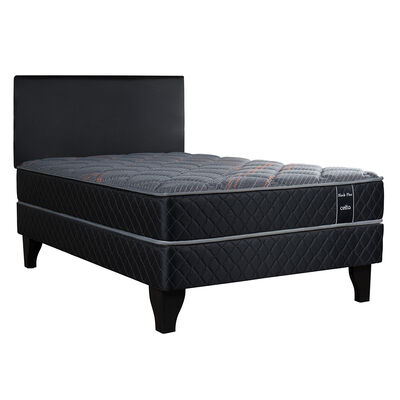Imagen 1 del producto Cama Europea Celta 1,5 Plazas Black Plus + Respaldo