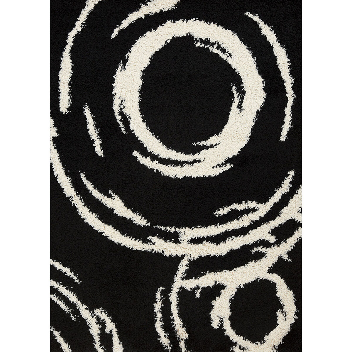 Bajada de Cama Idetex Shaggy Infinity 50 x 100 cm Negro