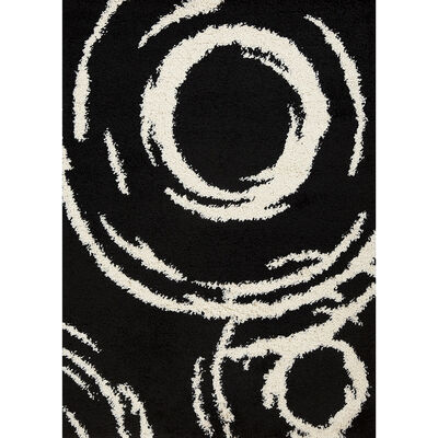 Bajada de Cama Idetex Shaggy Infinity 50 x 100 cm Negro