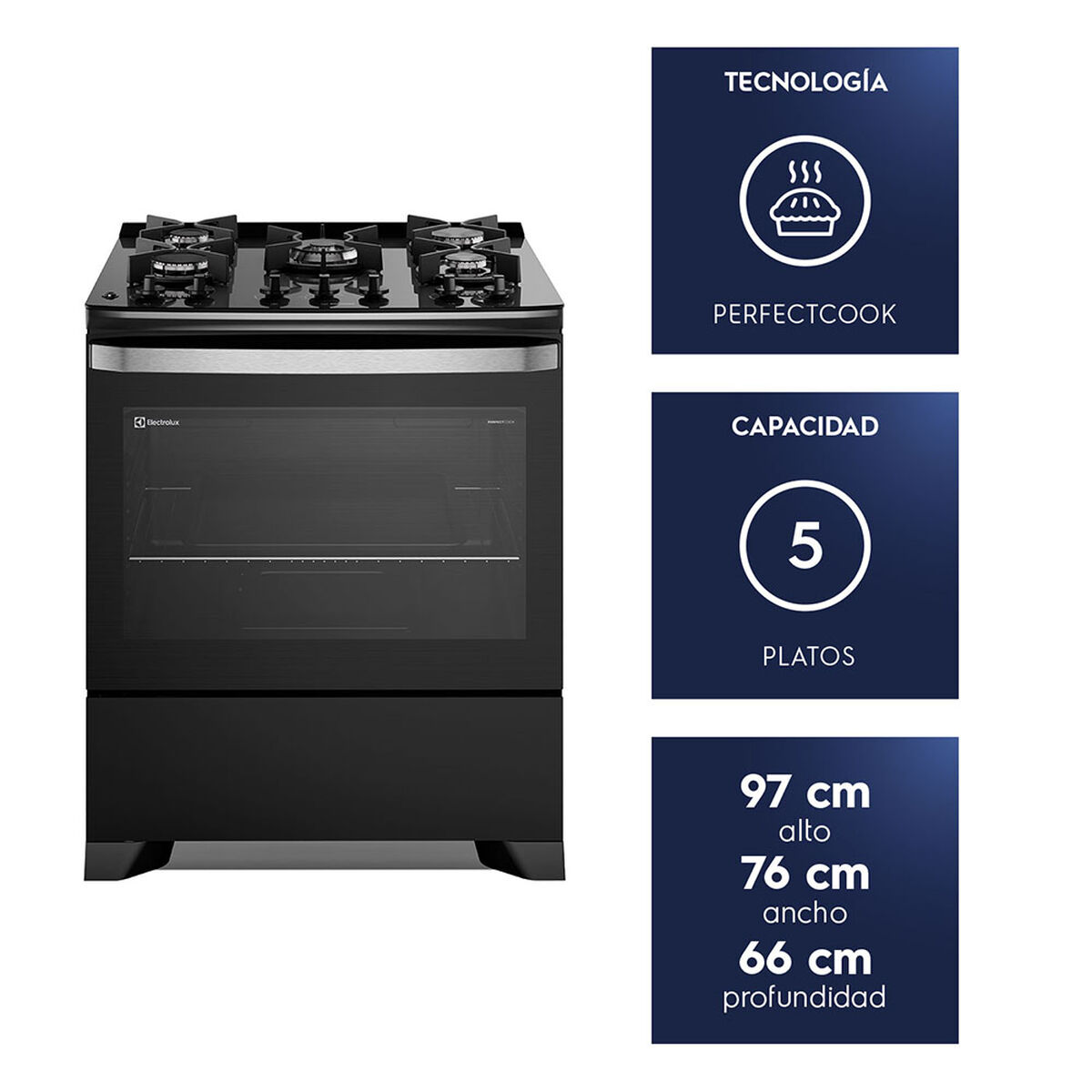 Cocina A Gas Electrolux F5EPB 5 Quemadores