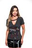 Polera Chocker Mujer Rock Caviar