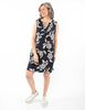 Vestido Lino Corto Estampado Sin Mangas Mujer Portman Club