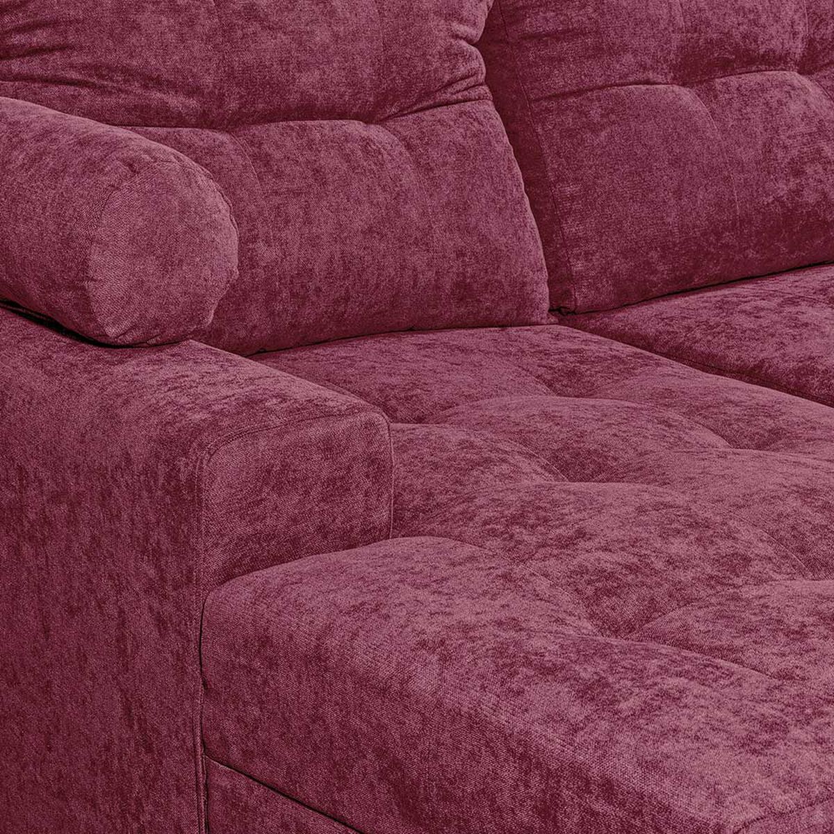 Sofá Seccional Innovamuebles Le Mans Doble Chaise 4 Cuerpos Burdeo