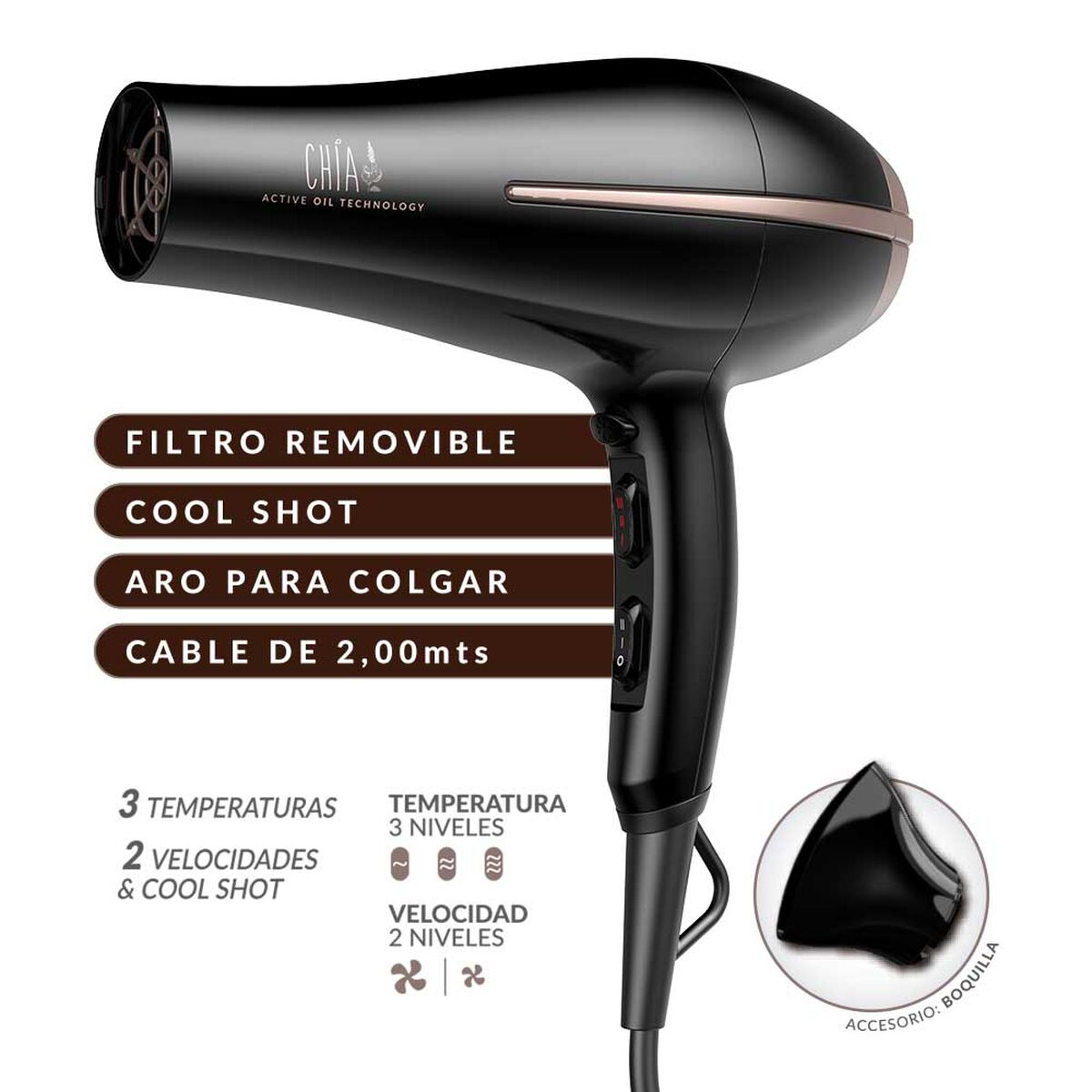 Combo Alisador Gama Elgance Std + Secador Bora Chia