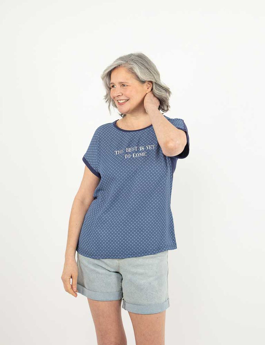 Polera Con Estampado Manga Corta Mujer Portman Club