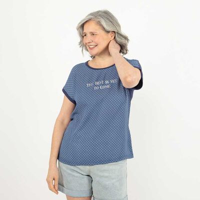 Polera Con Estampado Manga Corta Mujer Portman Club