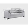Seccional Izquierdo Muebles MPR Edimburgo 5 Cuerpos Gris Claro