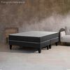 Cama Europea Celta Base Dividida 2 Plazas Evolution Black + Respaldo + 2 Veladores Asturias