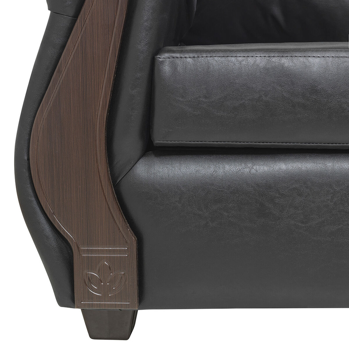 Juego de Living Innovamuebles New Bugambilia Sofá 3 Cuerpos + Sofá 2 Cuerpos Negro