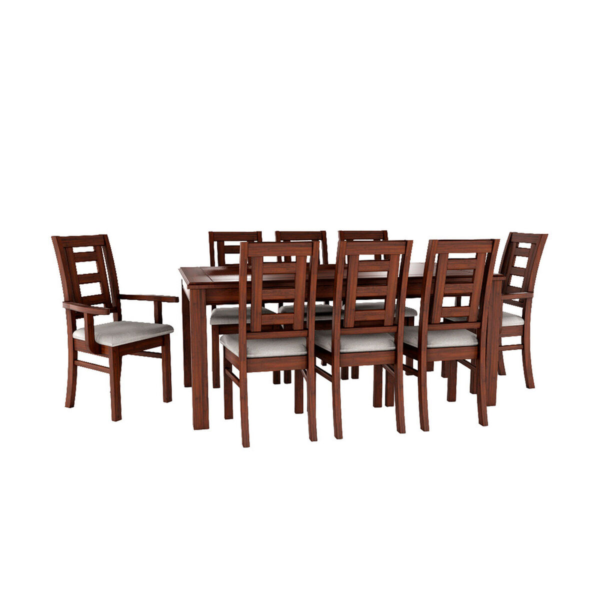 Juego de Comedor Muebles Hema Sevilla 6 Sillas 2 Sitiales Nogal