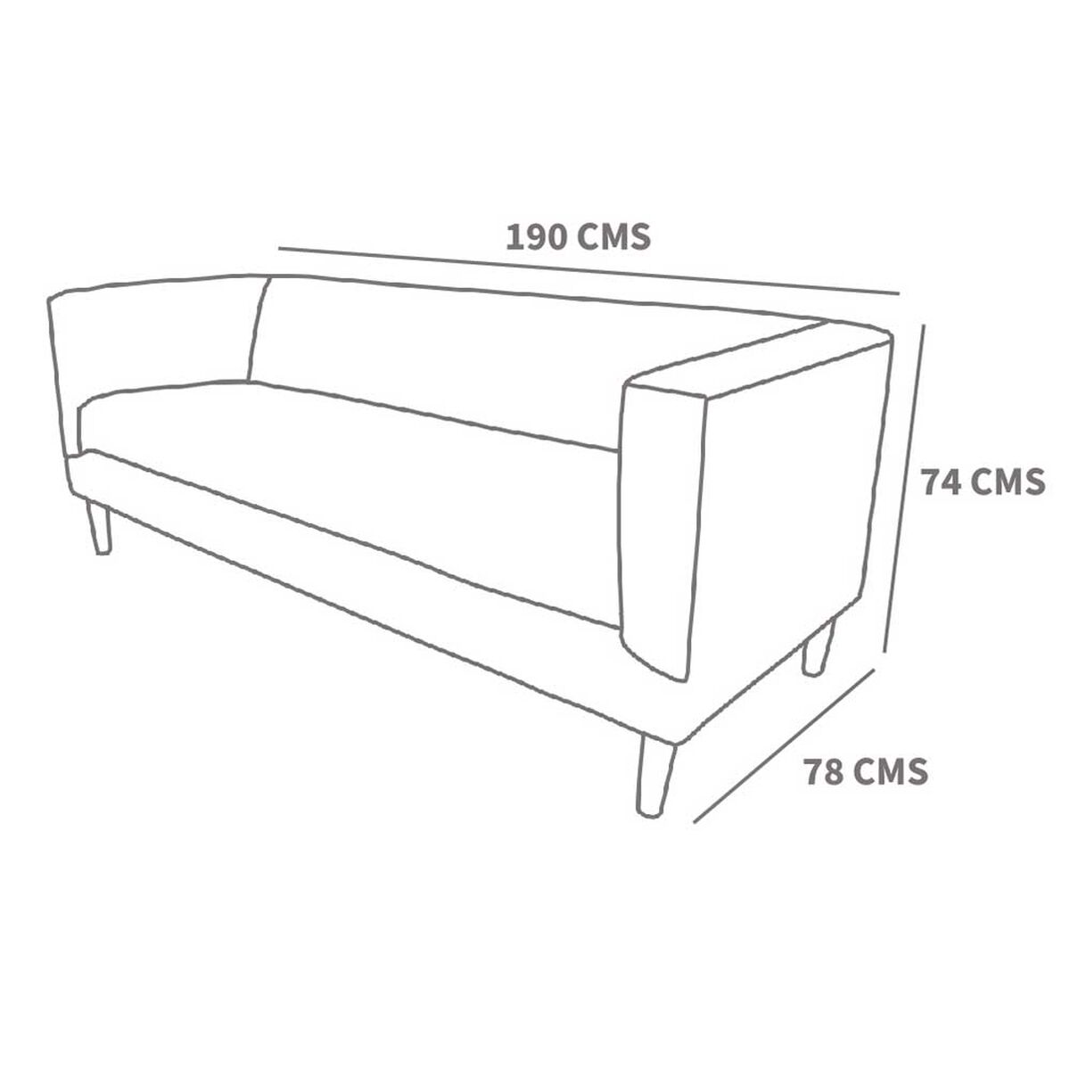 Sofá Latam Home Brescia 3 Cuerpos Beige