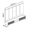 Rack + Panel Decocasa Magnfico hasta 85" Natural Off White