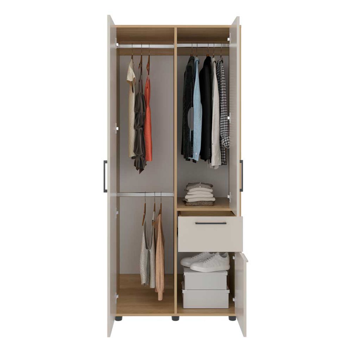 Closet Tuhome Vance 1 Caj&oacute;n 3 Puertas Fresno Europeo-Capri