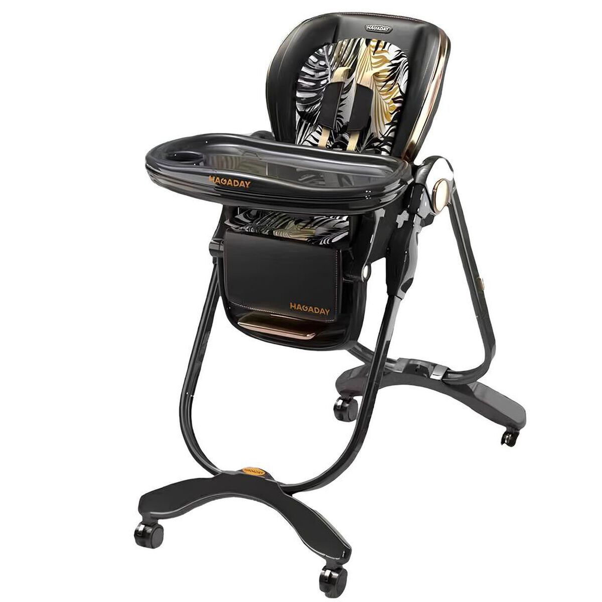 Silla de Comer Lujosa Reclinable Hagaday Negra Lubabycas