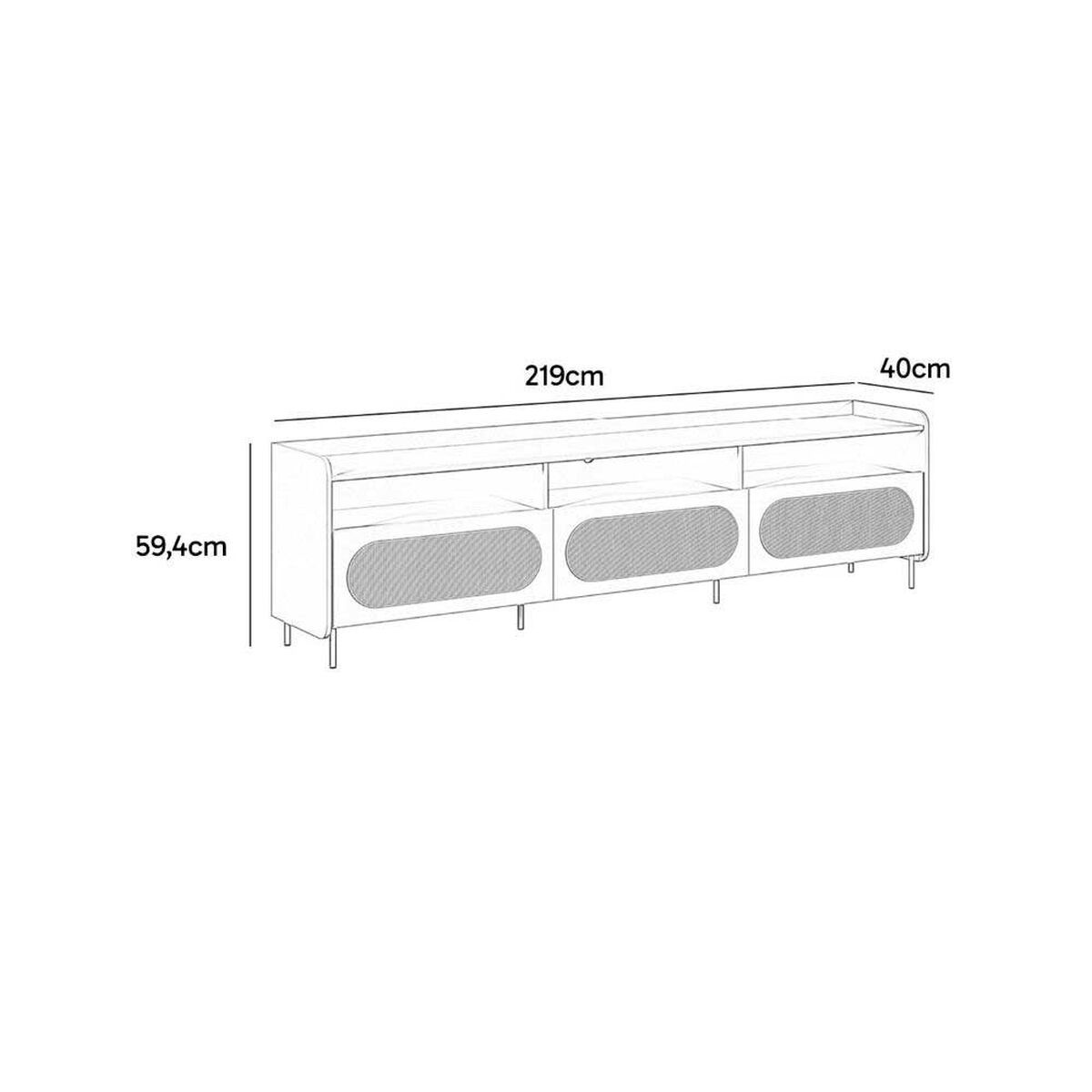Rack TV Amuv Noa Hasta 80" Verde