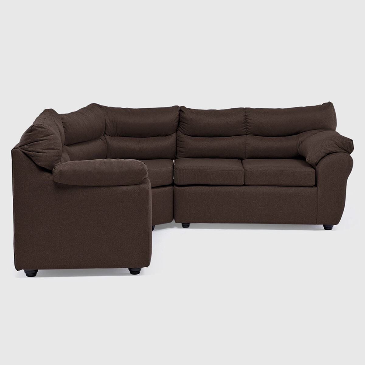 Seccional Muebles MPR Array&aacute;n 2-1-2 Cuerpos Tela Chocolate