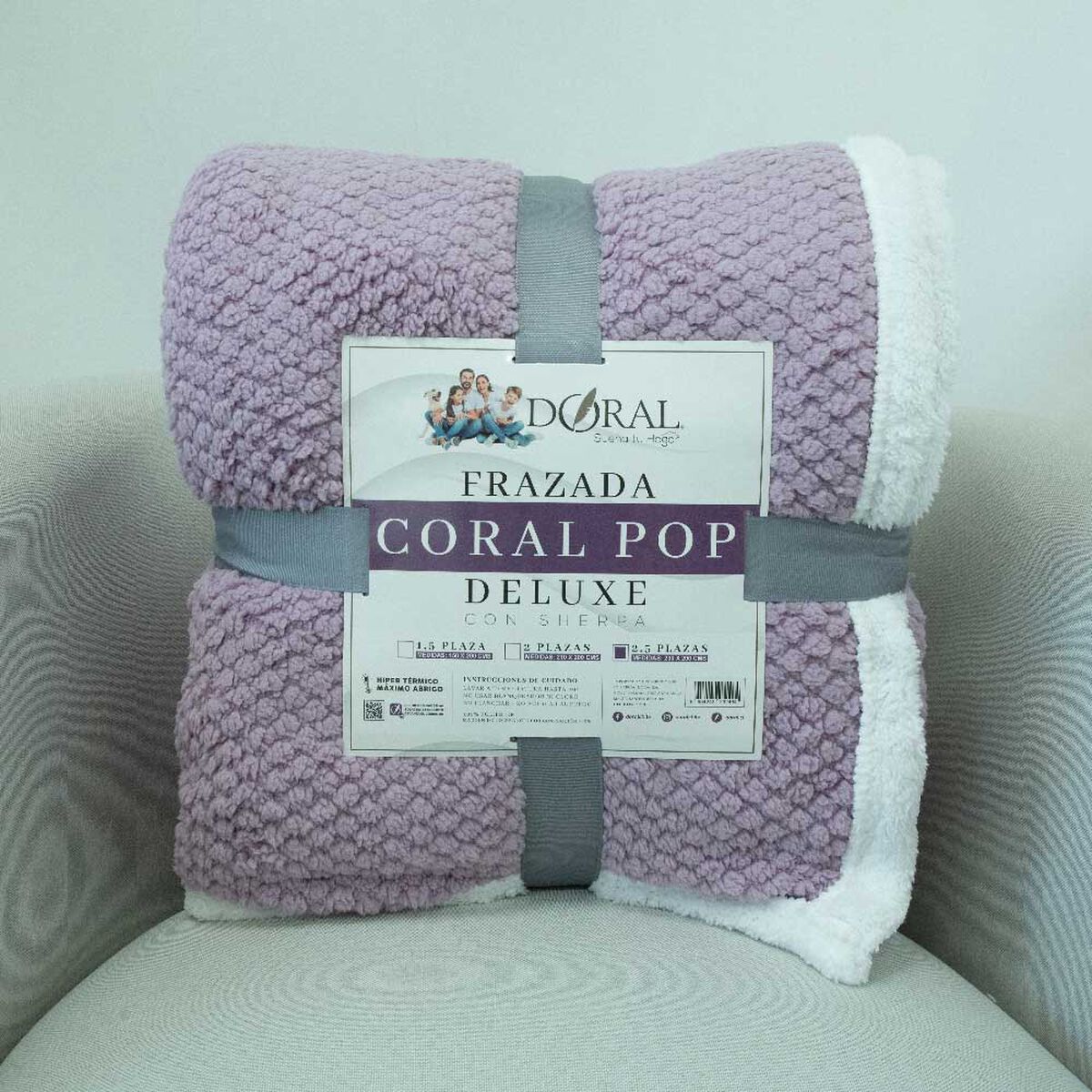 Frazada Doral King Coral Pop Dise&ntilde;os Dise&ntilde;o 1