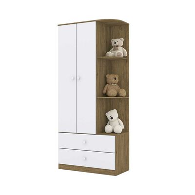 Clóset Home Mobili M8 M3 2 Puertas 2 Cajones Nogal