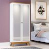 Zapatero Roca Sao Paulo Blanco Roble 2 Puertas
