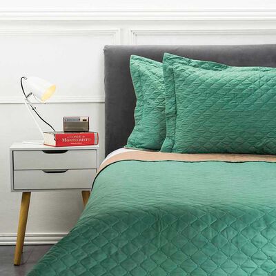 Cubrecama Bicolor Casanova 2 Plazas Verde