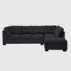 Seccional Derecho Muebles MPR Edimburgo 5 Cuerpos Negro