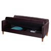 Futón Latam Home Genova Velvet 3 Cuerpos Chocolate