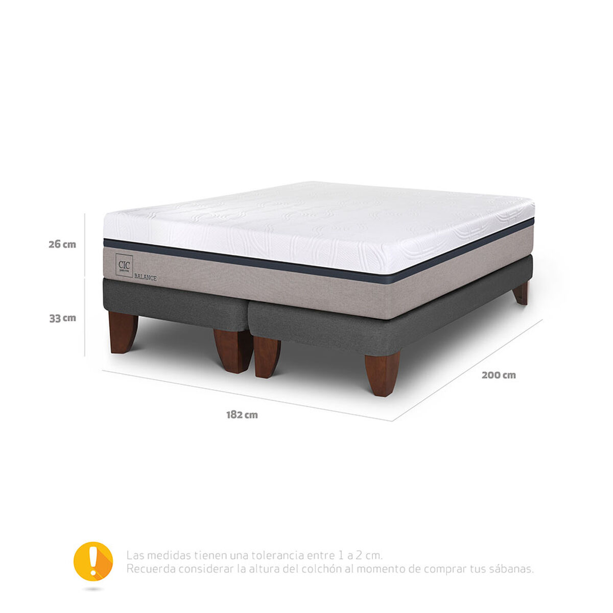 Cama Europea CIC King Balance