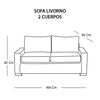 Sof&aacute; Latam Home Livorno 2 Cuerpos Rosa