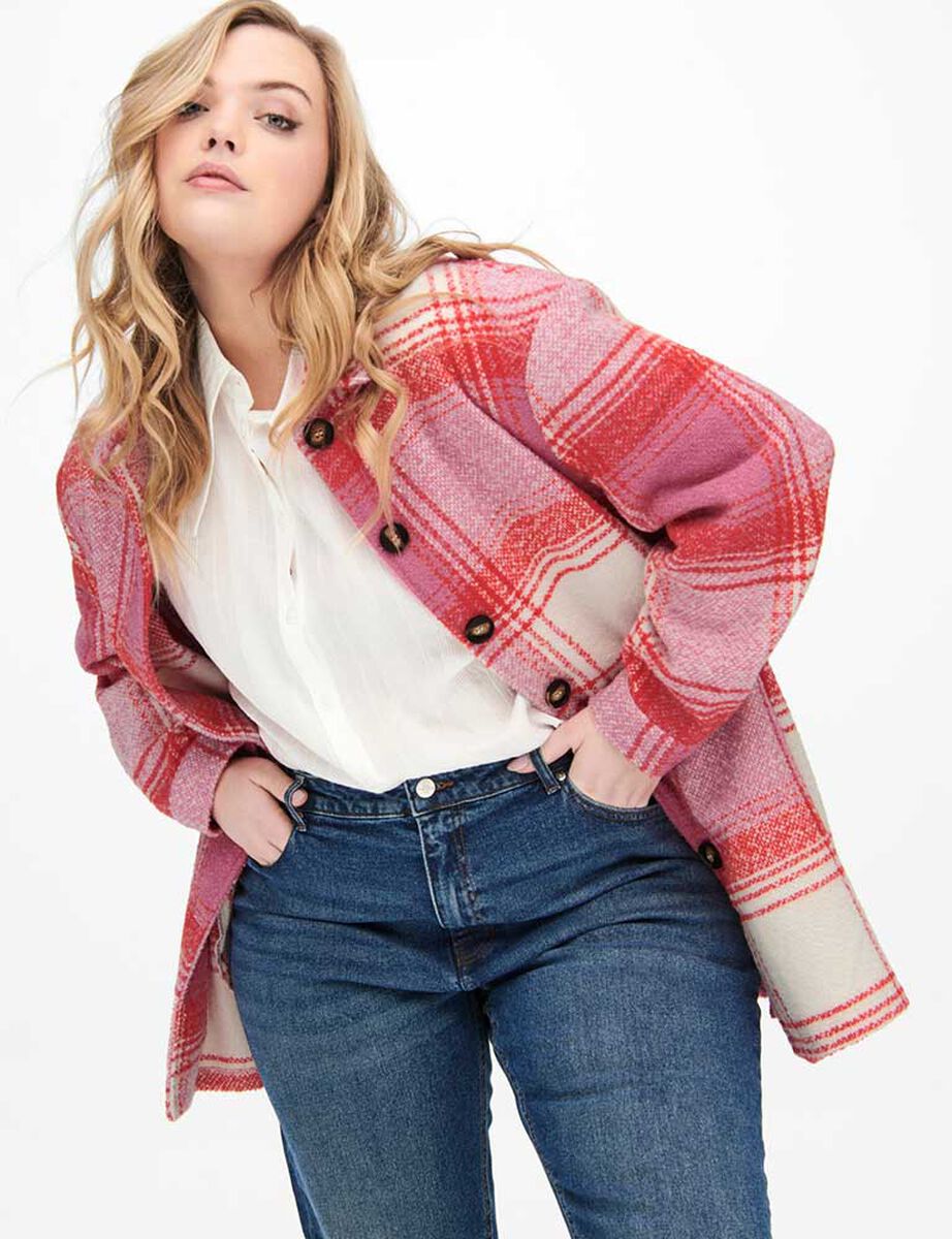 Chaqueta Tartán Mujer Only Carmakoma