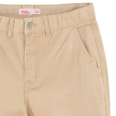 Imagen 2 del producto Pantalón Algodón Niña Mila Beige, Negro, Oliva