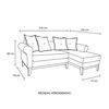 Seccional Derecho Living Factory Oklahoma 4 Cuerpos Caf&eacute;