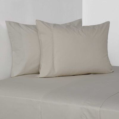 Juego de Sábanas Elements & Co 200 Hilos 2 Plazas Liso Beige