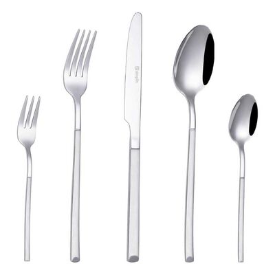 Imagen 1 del producto Juego de Cubiertos Simplit Puglia Acero Inoxidable 30 Piezas Gris