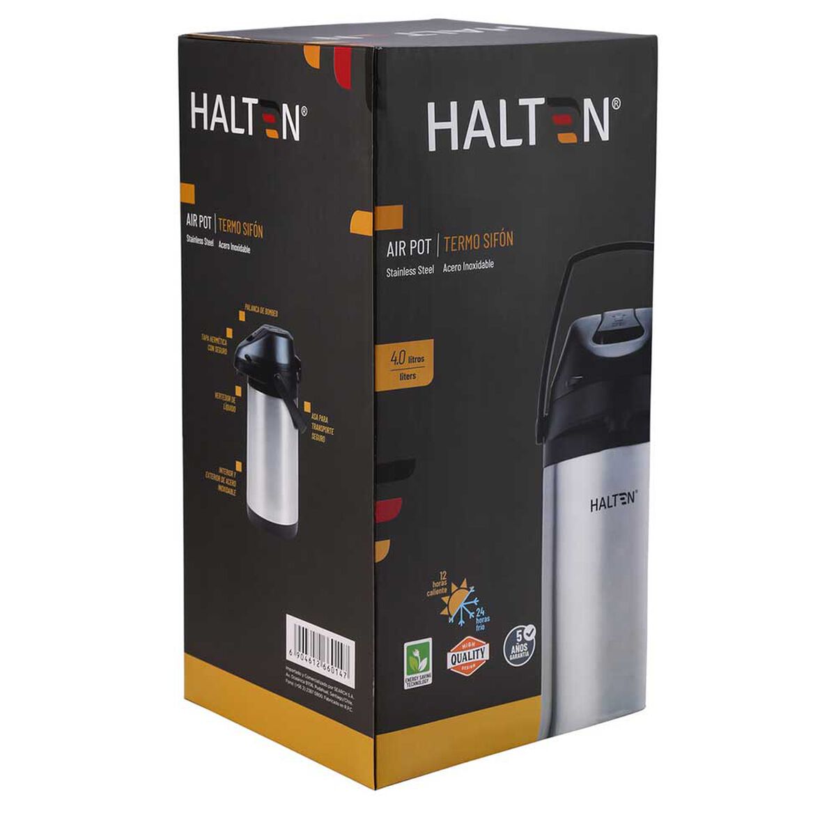 Termo Acero Halten Sifón 4 lt.