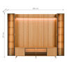 Rack TV 80" + Panel Neon Float Led + 2 Vitrinas Decocasa Carvalho